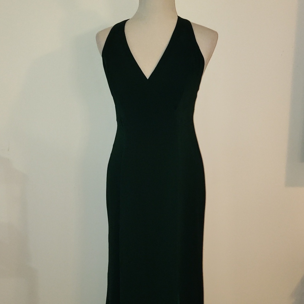 Lauren Ralph Lauren Dress Women 2 Maxi Wrap Cut Out Emerald Christmas dress